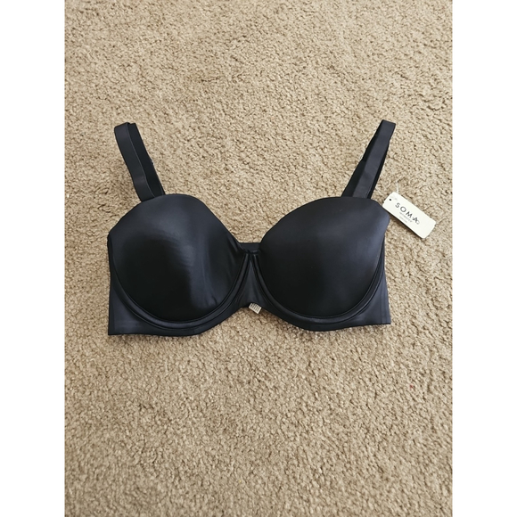 Women's Soma Vanishing Back Multi-Way Strapless Bra Black Size 32DDD - Picture 1 of 3